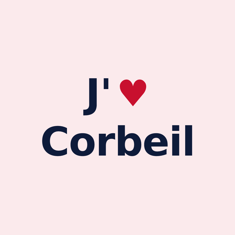 Magnet personnalisé Corbeil — design J'aime Corbeil