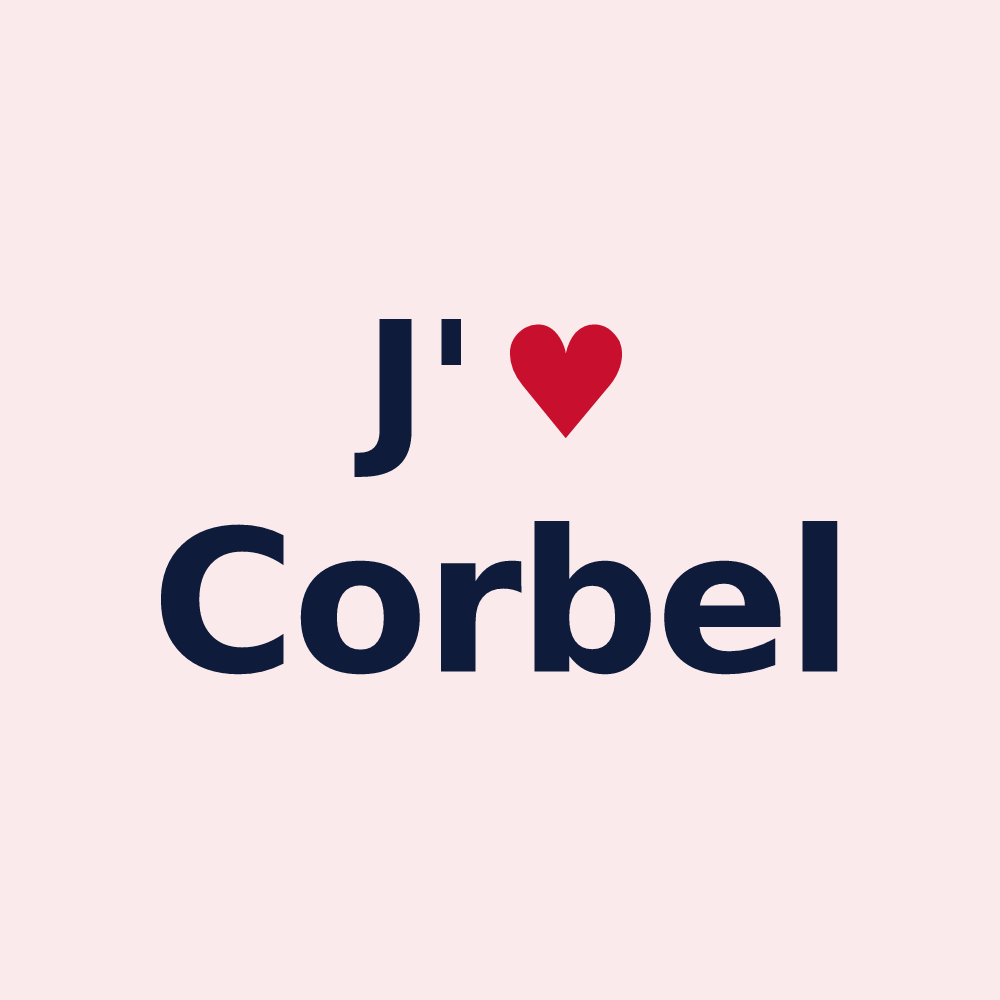 Magnet personnalisé Corbel — design J'aime Corbel