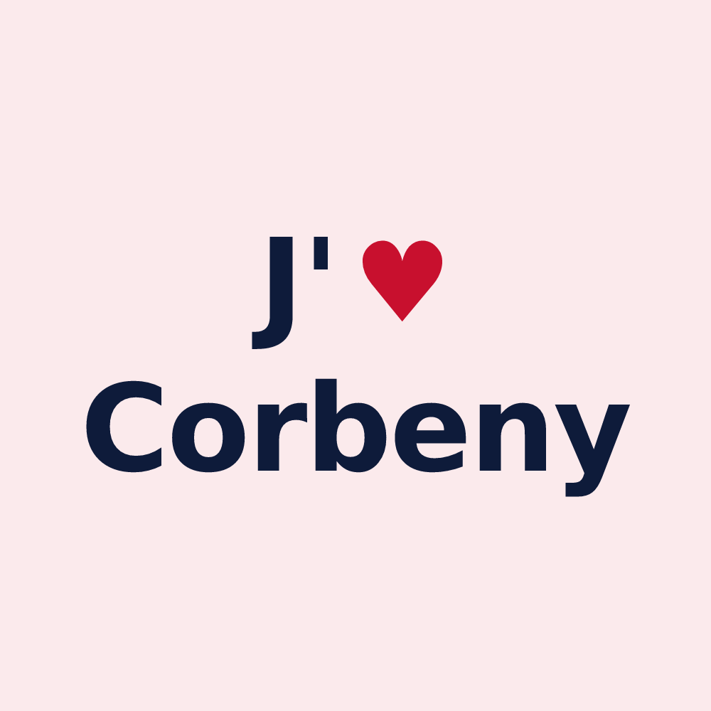 Magnet personnalisé Corbeny — design J'aime Corbeny