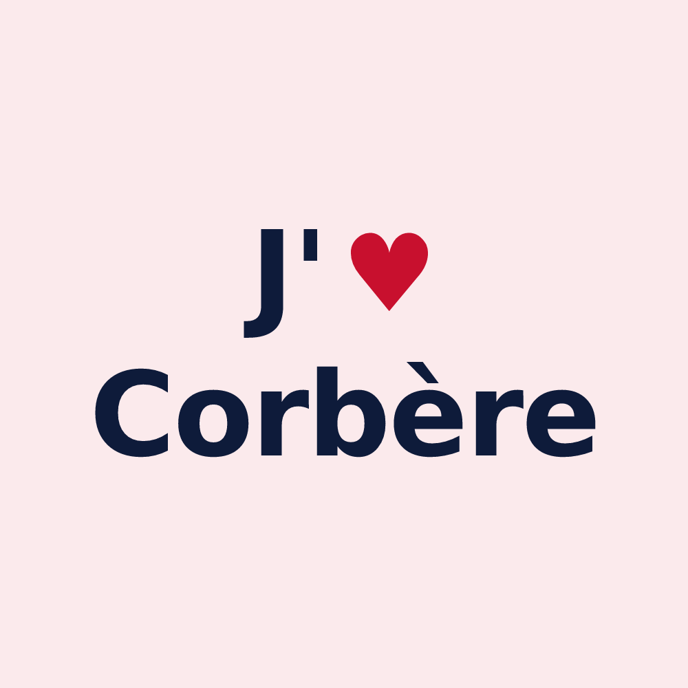 Magnet personnalisé Corbère — design J'aime Corbère