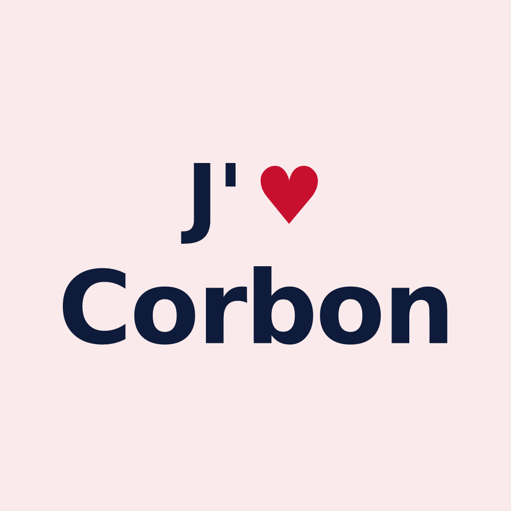 Magnet personnalisé Corbon — design J'aime Corbon