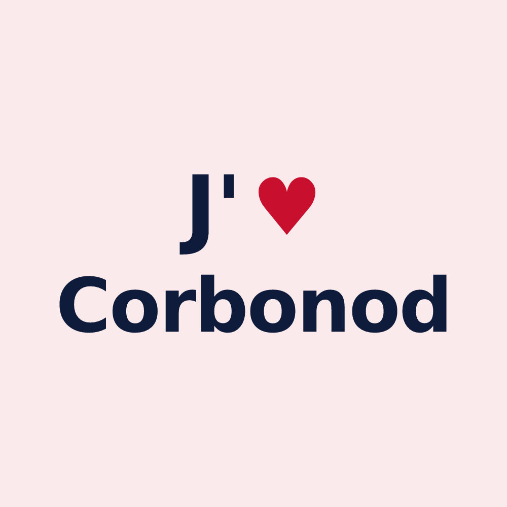 Magnet personnalisé Corbonod — design J'aime Corbonod