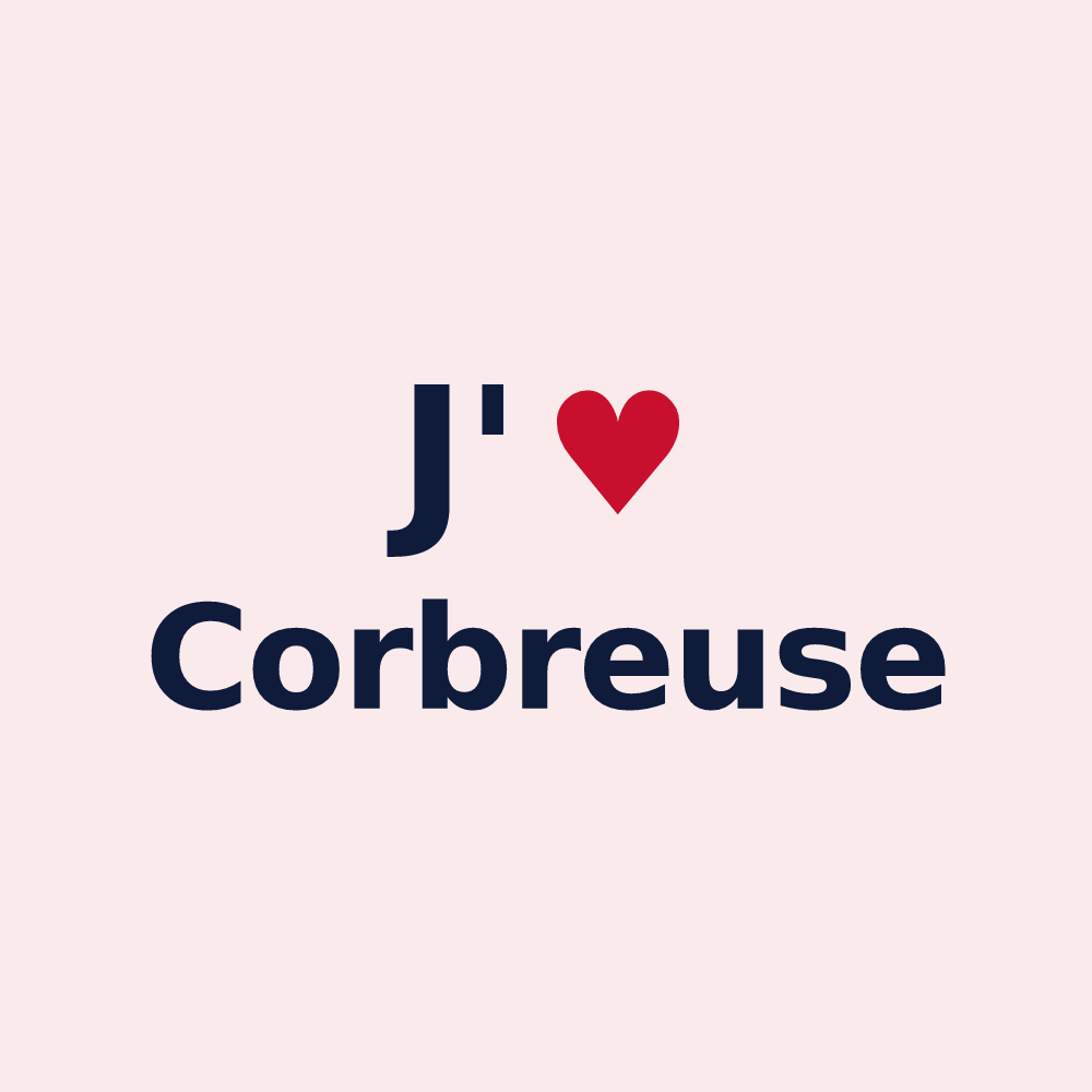 Magnet personnalisé Corbreuse — design J'aime Corbreuse