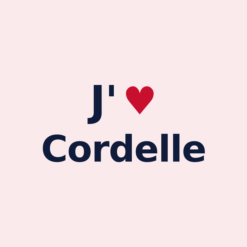 Magnet personnalisé Cordelle — design J'aime Cordelle