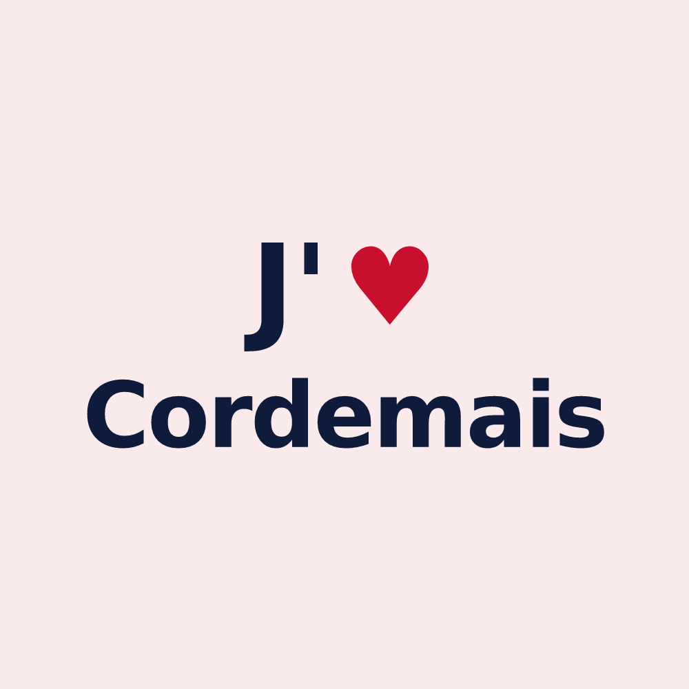 Magnet personnalisé Cordemais — design J'aime Cordemais