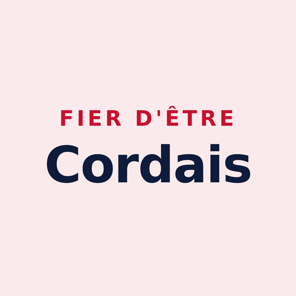 Magnet « Fier d'être Cordais » — design pour Cordes-sur-Ciel