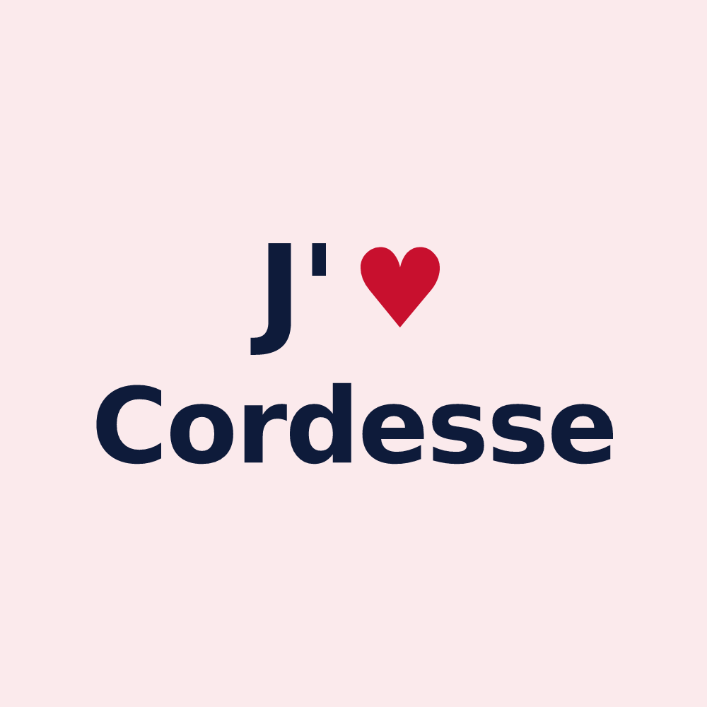Magnet personnalisé Cordesse — design J'aime Cordesse