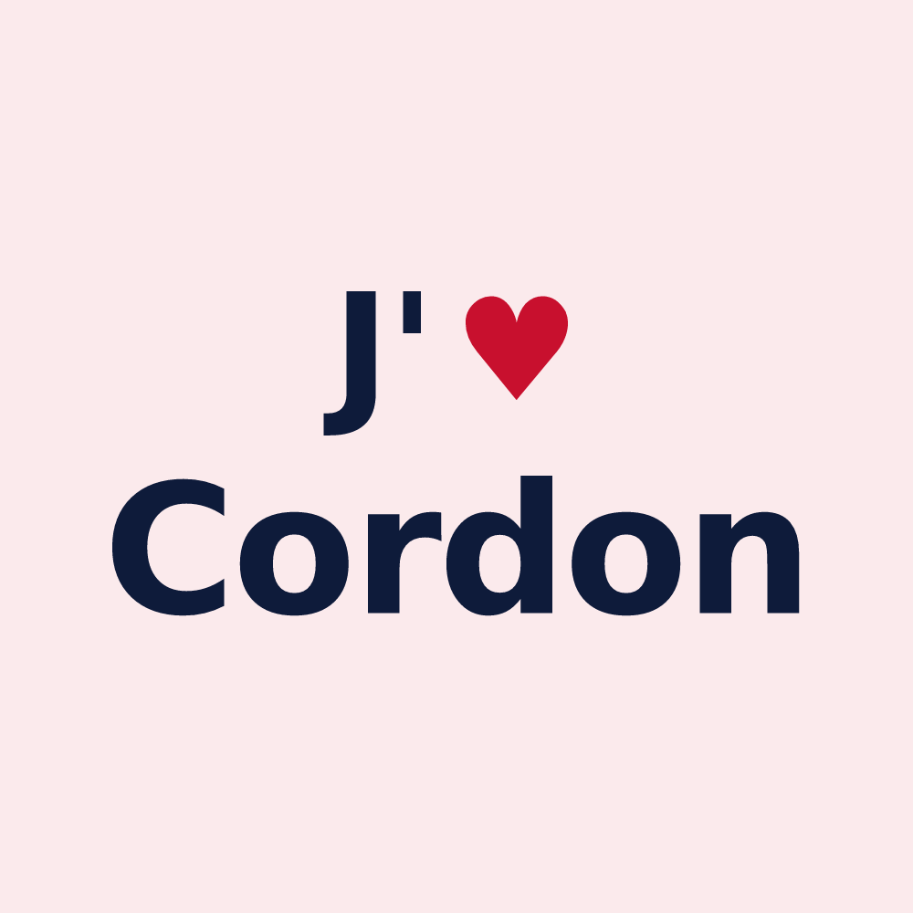Magnet personnalisé Cordon — design J'aime Cordon