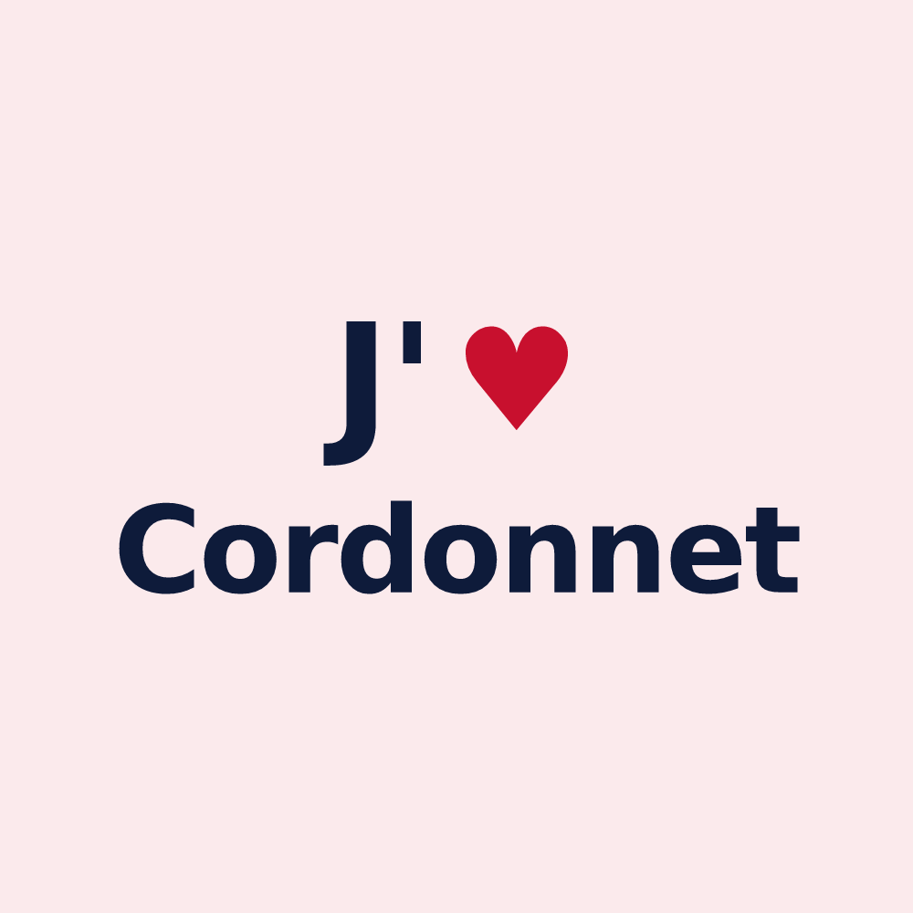 Magnet personnalisé Cordonnet — design J'aime Cordonnet