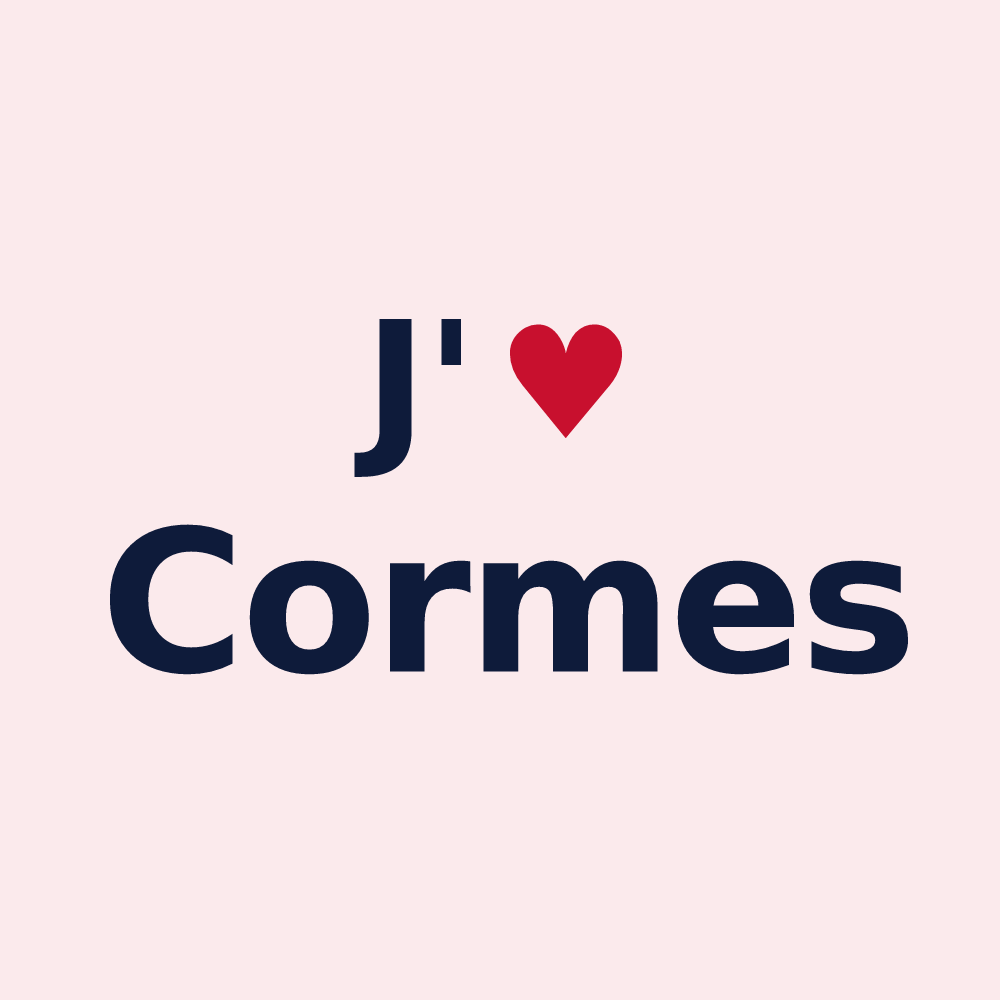 Magnet personnalisé Cormes — design J'aime Cormes