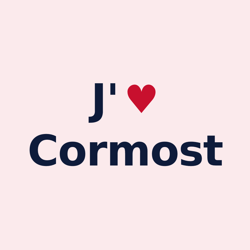 Magnet personnalisé Cormost — design J'aime Cormost