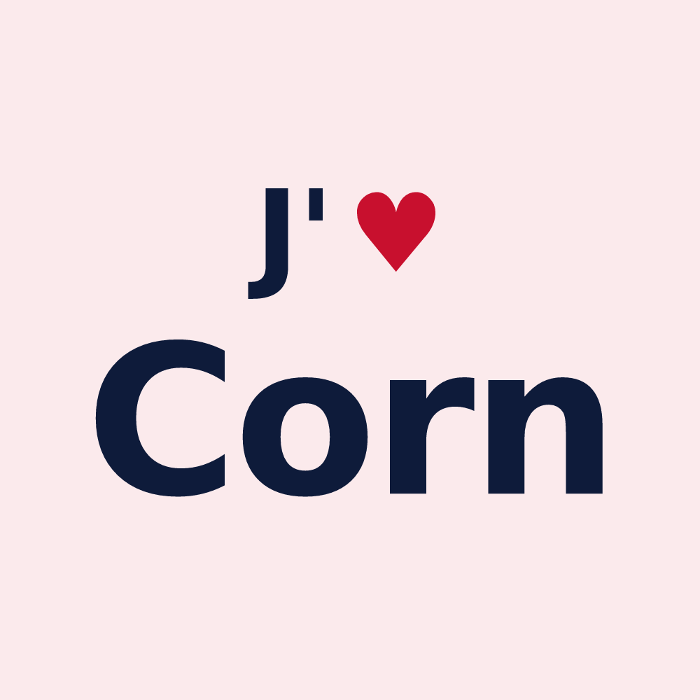 Magnet personnalisé Corn — design J'aime Corn