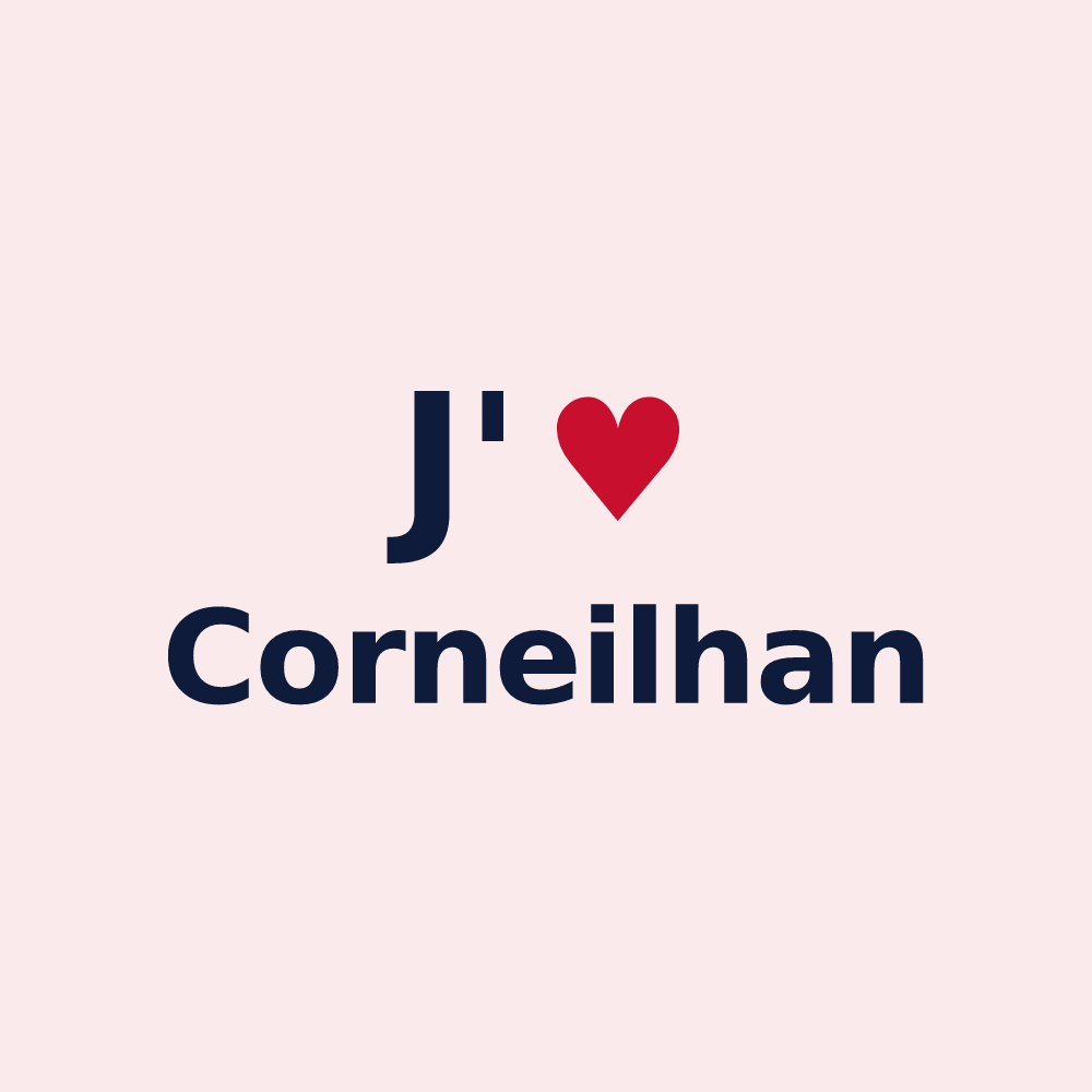 Magnet personnalisé Corneilhan — design J'aime Corneilhan