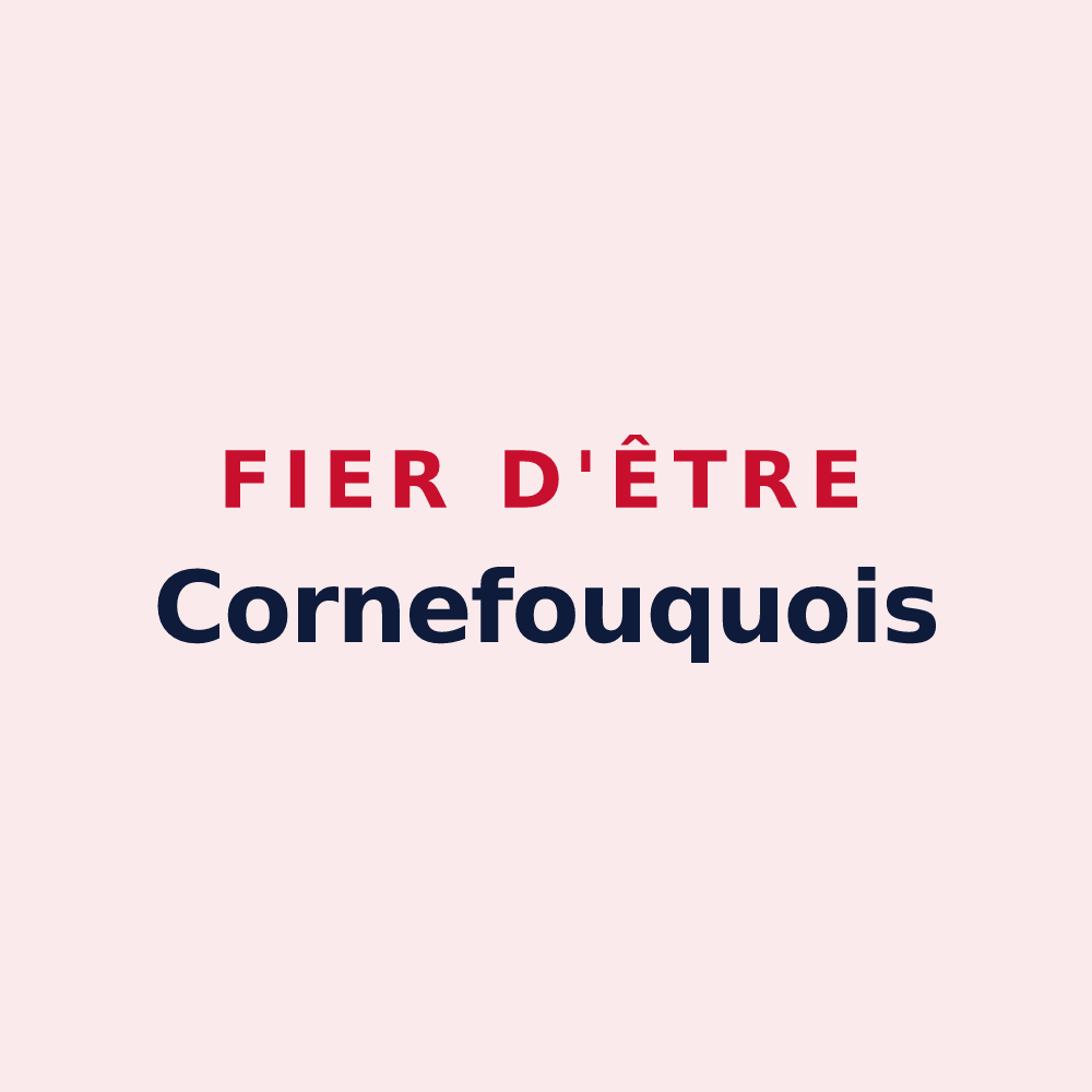 Magnet « Fier d'être Cornefouquois » — design pour Corneville-la-Fouquetière