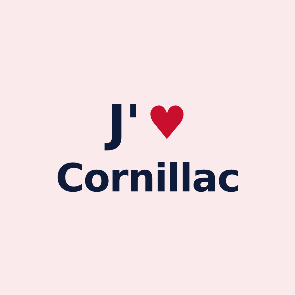 Magnet personnalisé Cornillac — design J'aime Cornillac