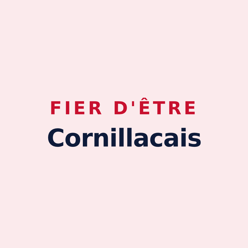 Magnet « Fier d'être Cornillacais » — design pour Cornillac