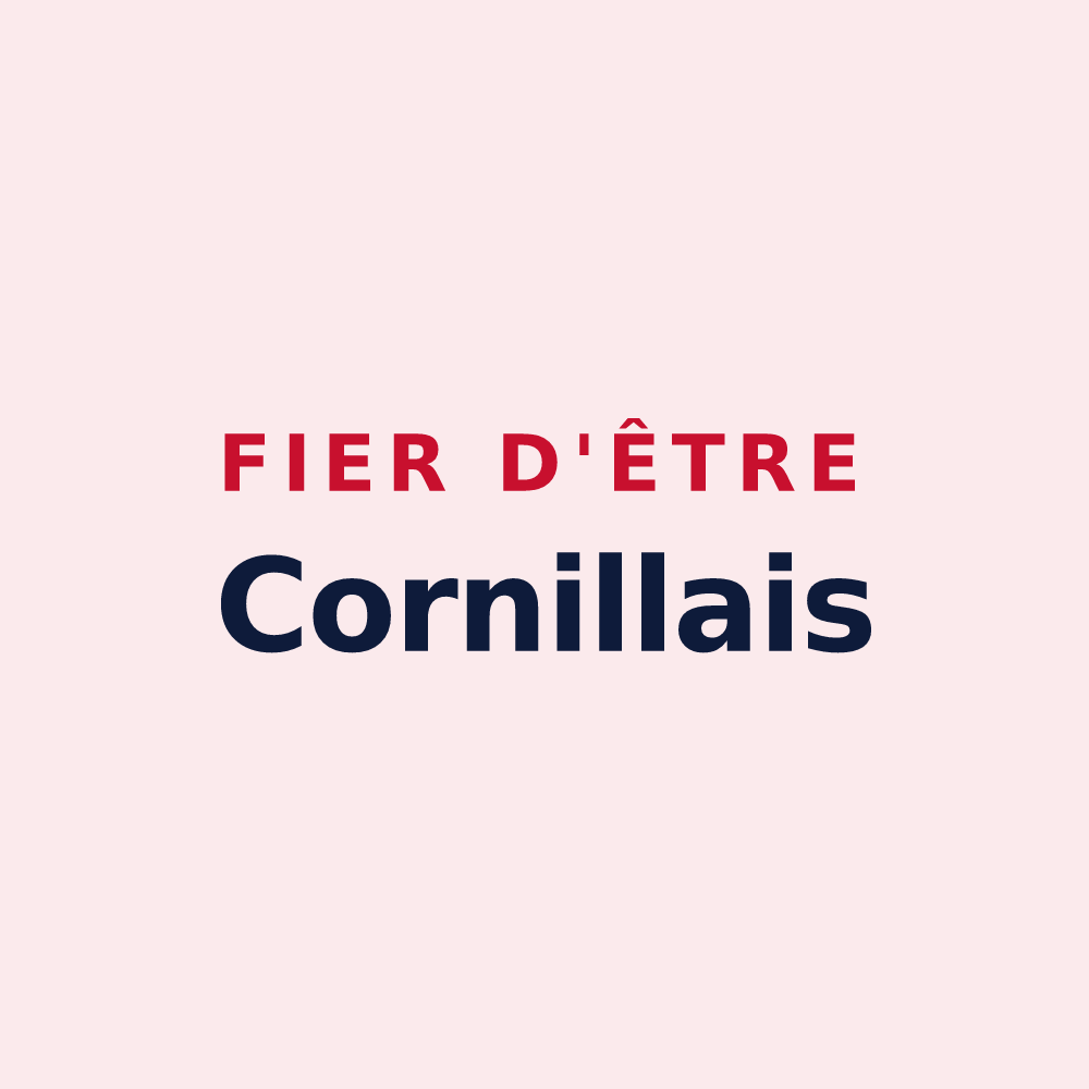 Magnet « Fier d'être Cornillais » — design pour Cornille