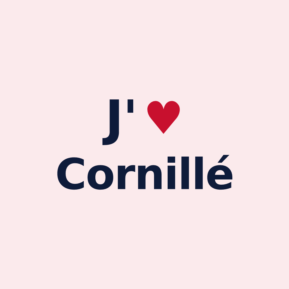 Magnet personnalisé Cornillé — design J'aime Cornillé