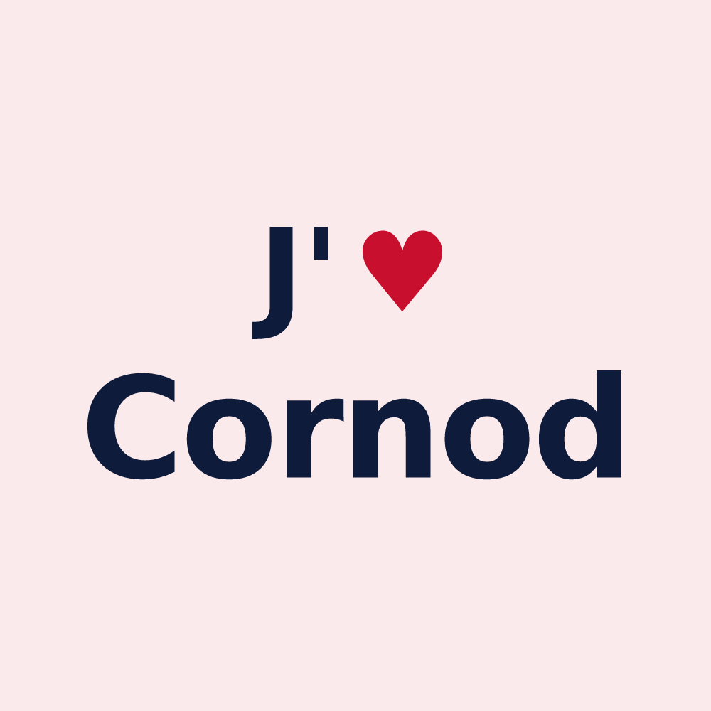 Magnet personnalisé Cornod — design J'aime Cornod