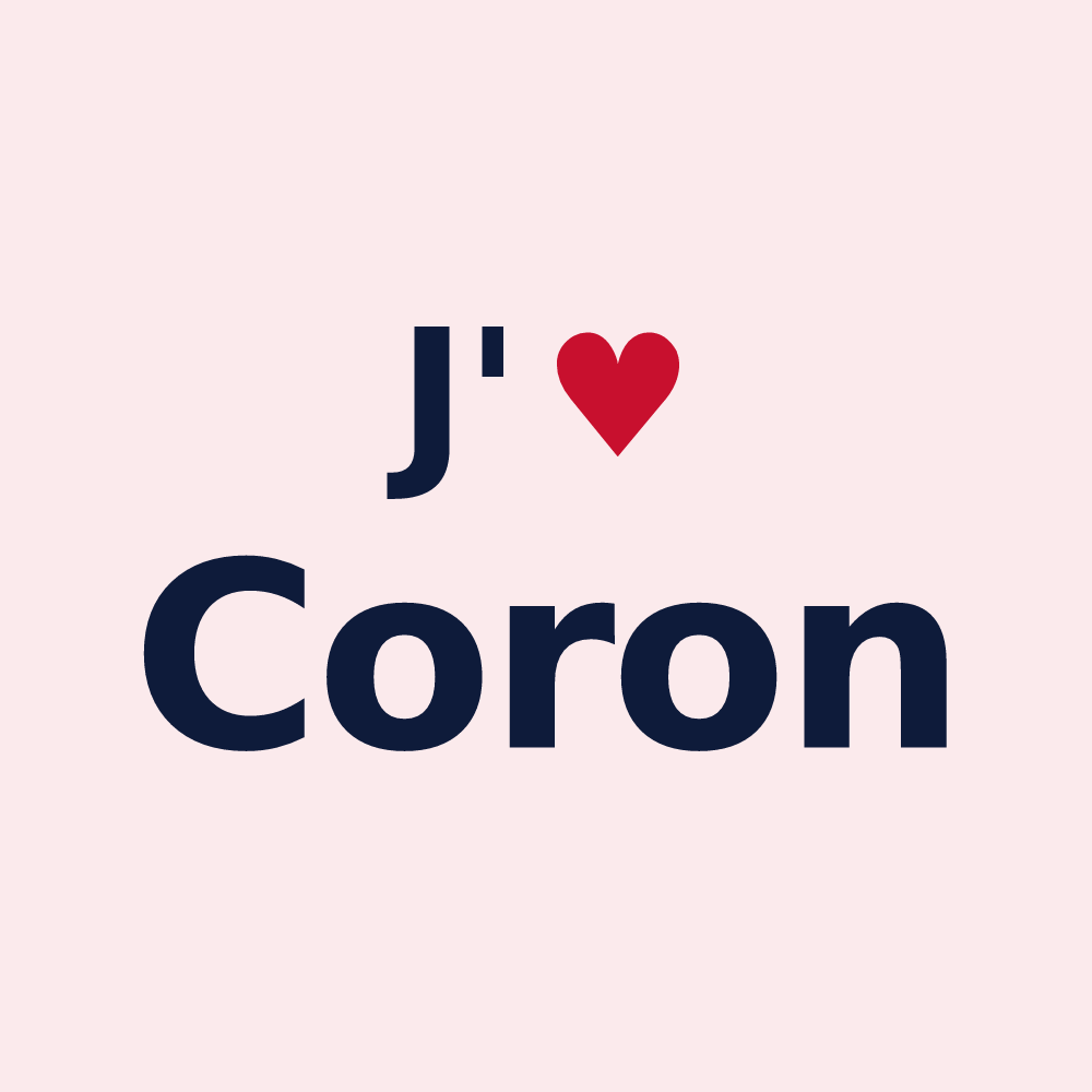 Magnet personnalisé Coron — design « J'aime Coron » imprimé sur le magnet