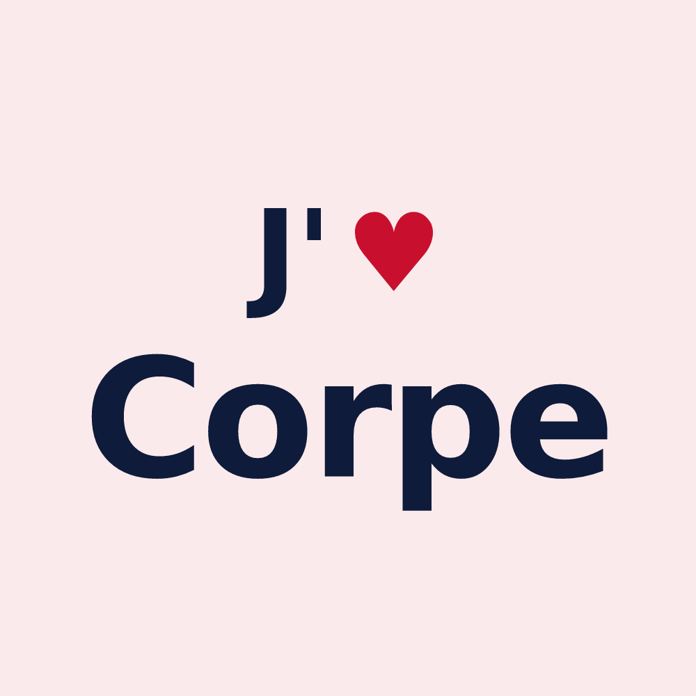 Magnet personnalisé Corpe — design J'aime Corpe