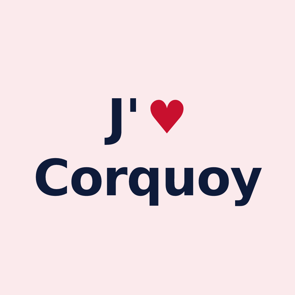 Magnet personnalisé Corquoy — design J'aime Corquoy