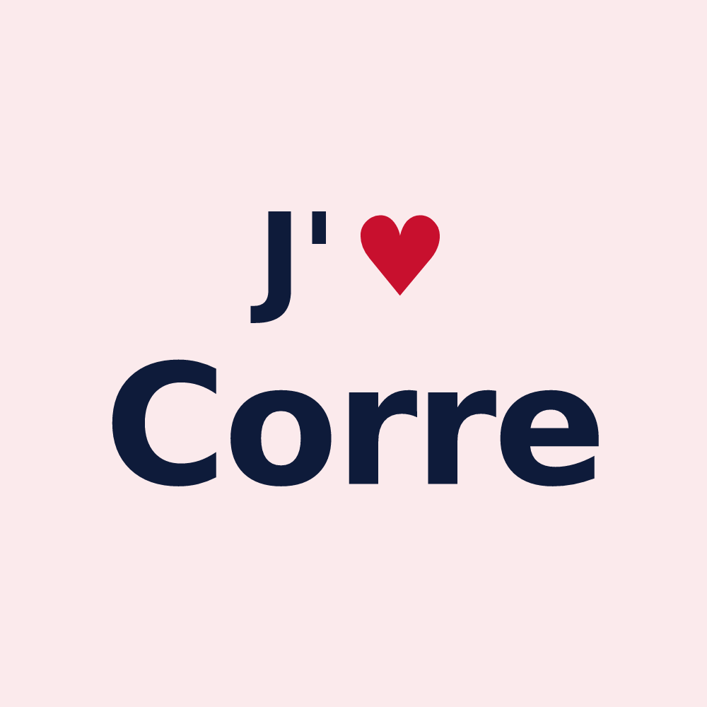 Magnet personnalisé Corre — design J'aime Corre