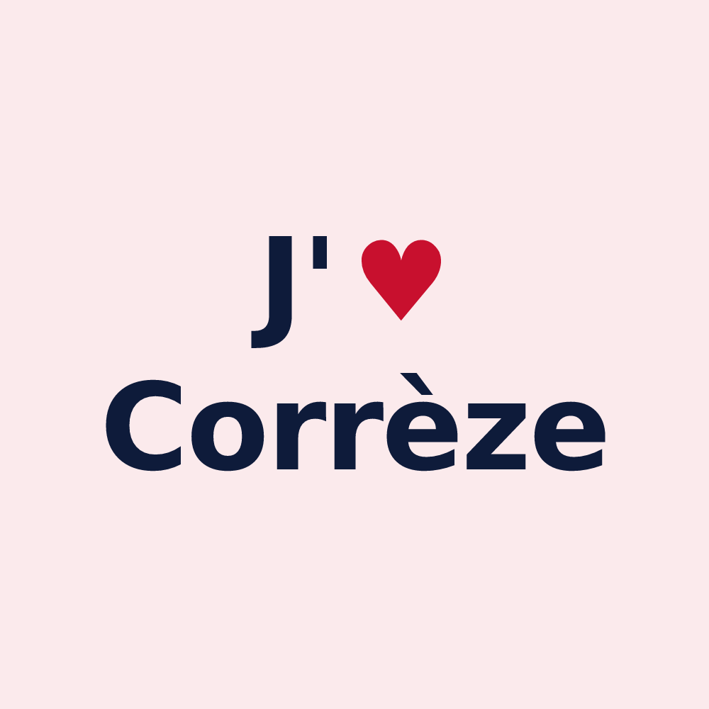 Magnet personnalisé Corrèze — design J'aime Corrèze