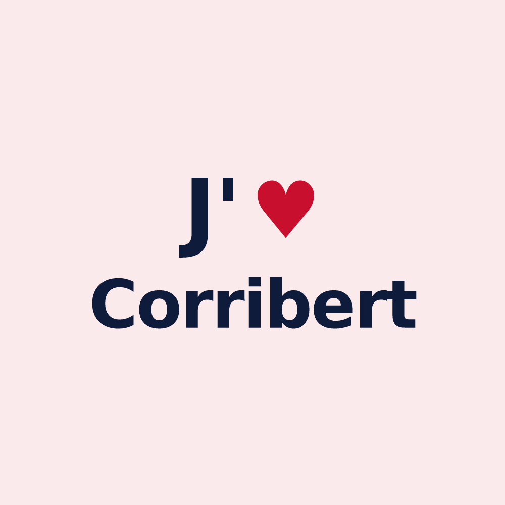 Magnet personnalisé Corribert — design J'aime Corribert
