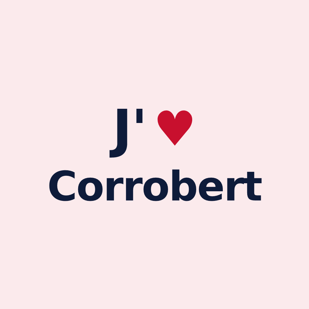 Magnet personnalisé Corrobert — design J'aime Corrobert
