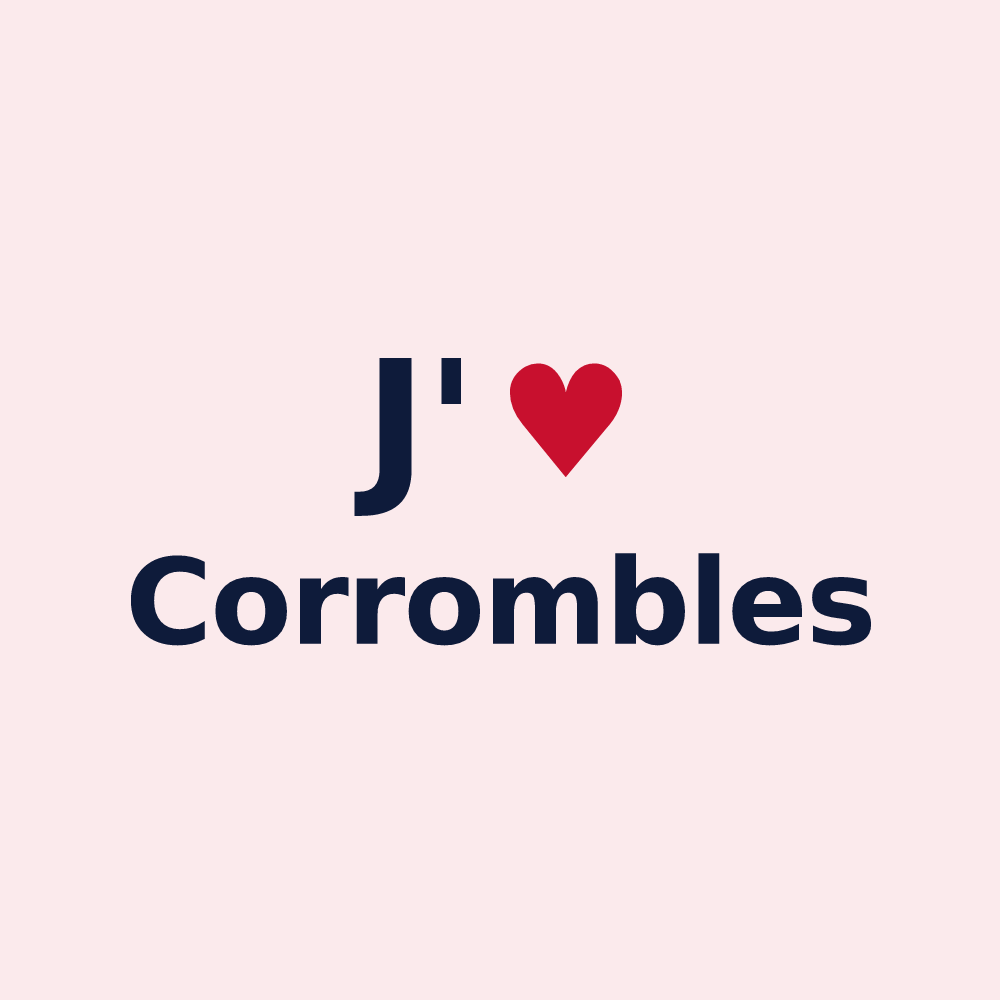 Magnet personnalisé Corrombles — design J'aime Corrombles