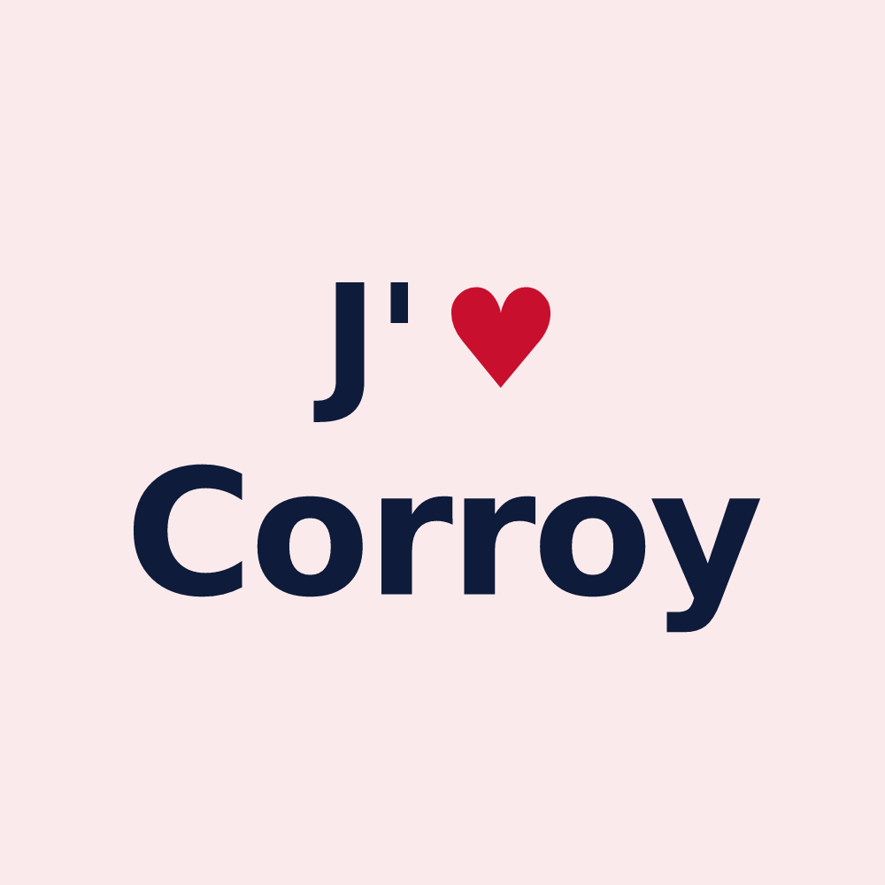 Magnet personnalisé Corroy — design J'aime Corroy