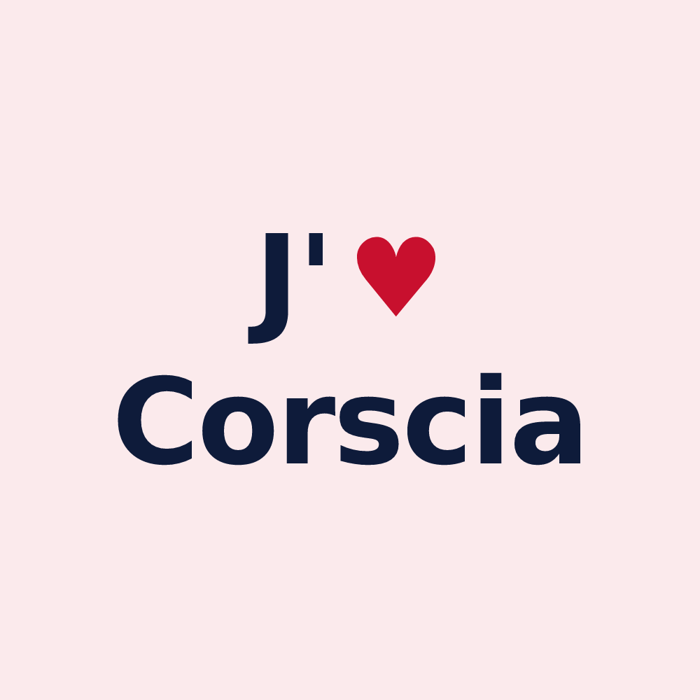 Magnet personnalisé Corscia — design J'aime Corscia