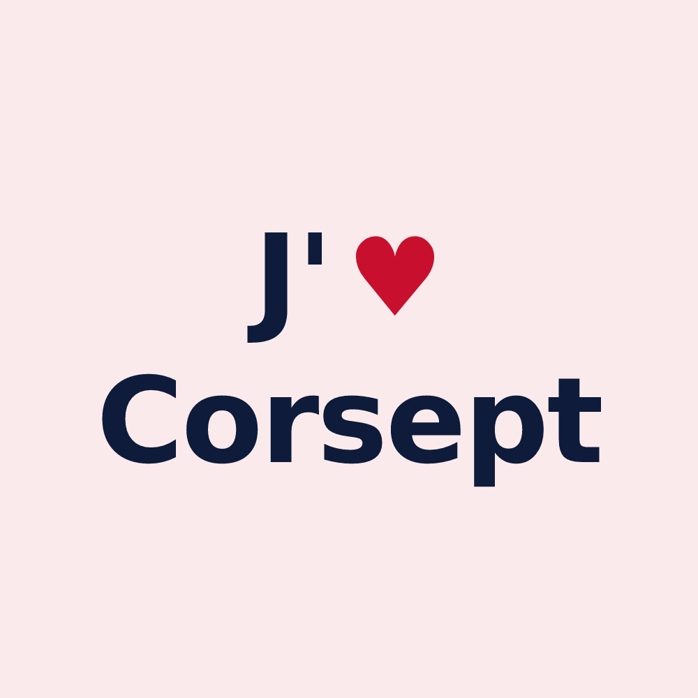 Magnet personnalisé Corsept — design J'aime Corsept