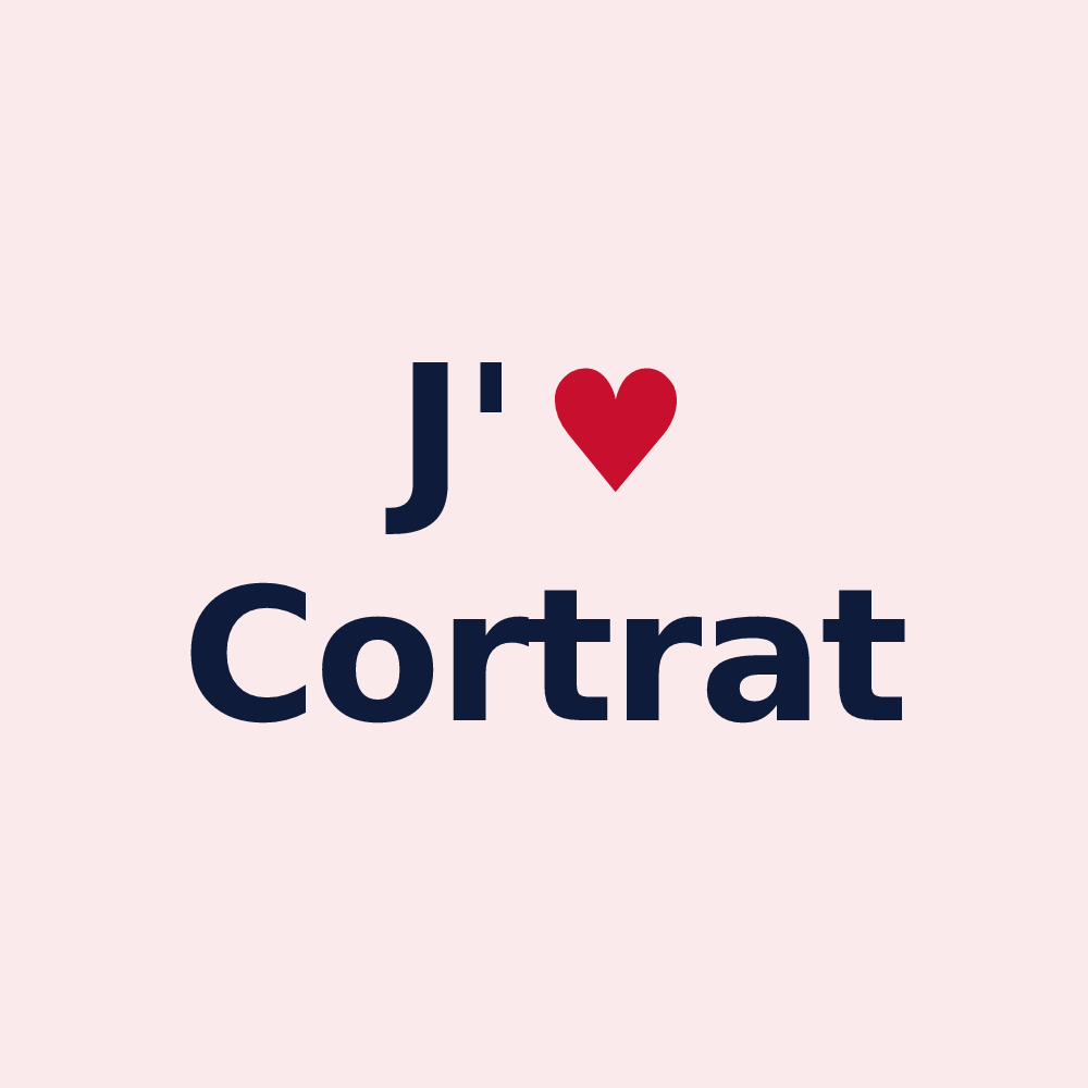 Magnet personnalisé Cortrat — design J'aime Cortrat