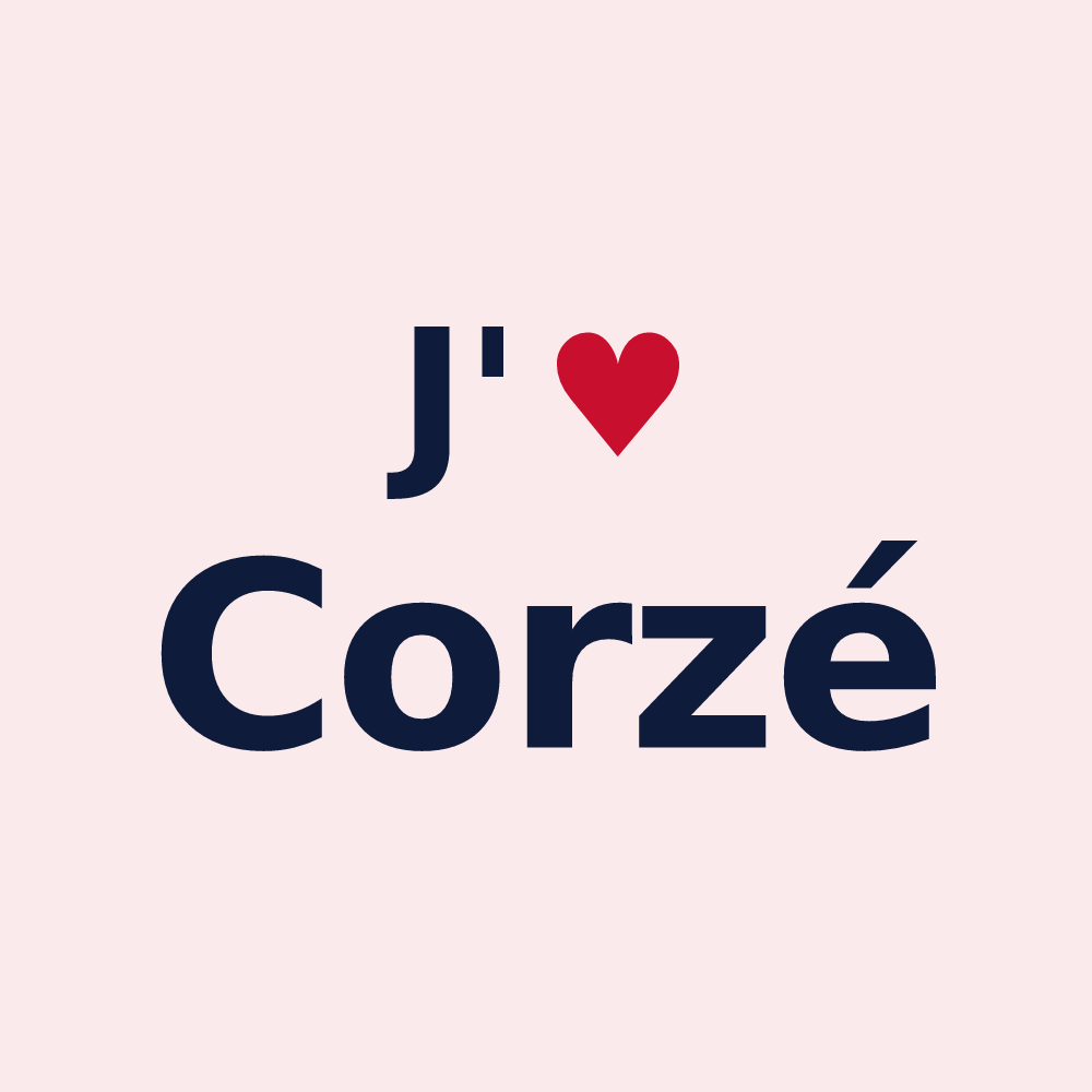 Magnet personnalisé Corzé — design J'aime Corzé