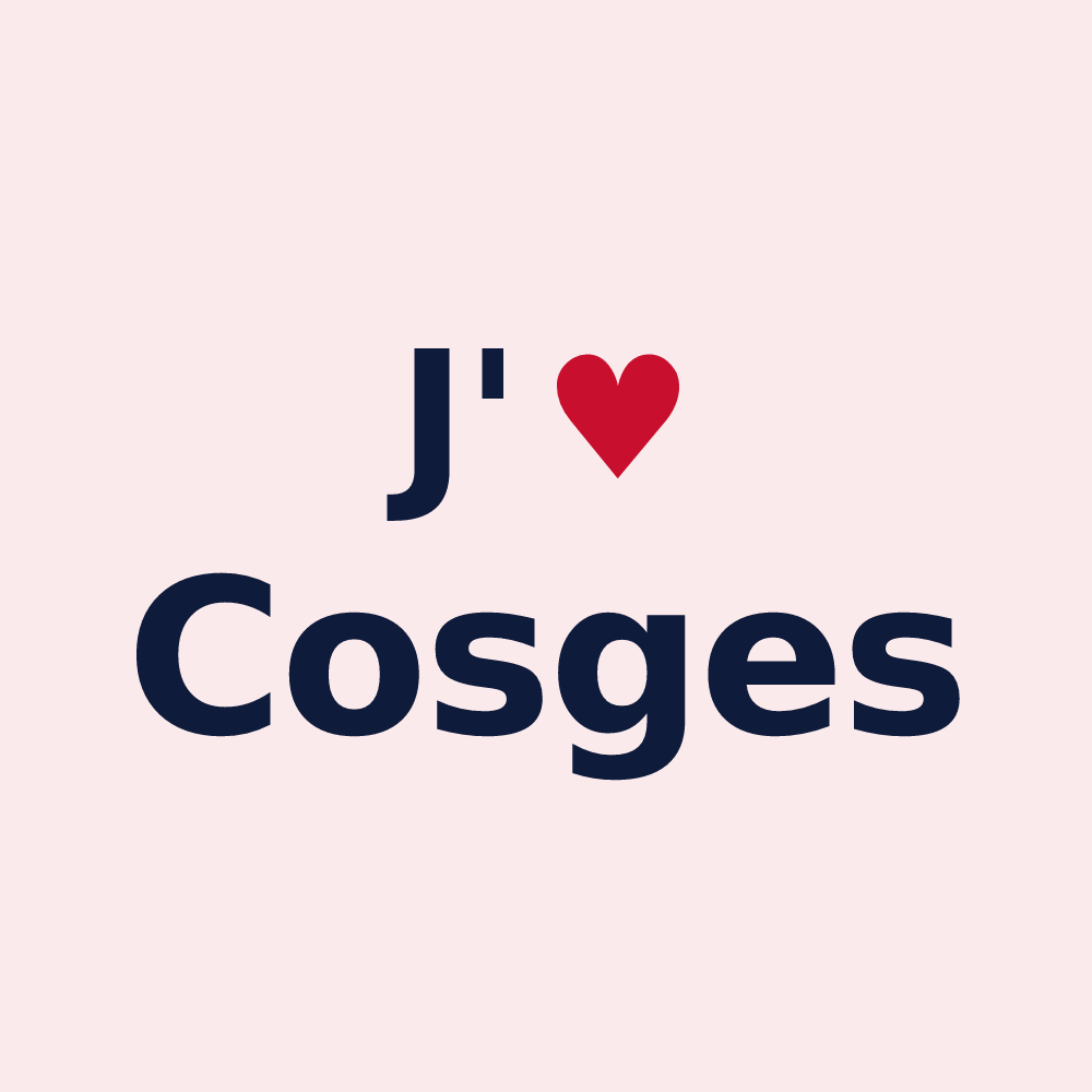 Magnet personnalisé Cosges — design J'aime Cosges