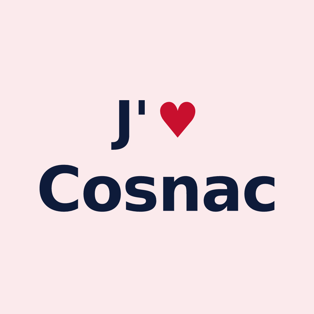 Magnet personnalisé Cosnac — design J'aime Cosnac