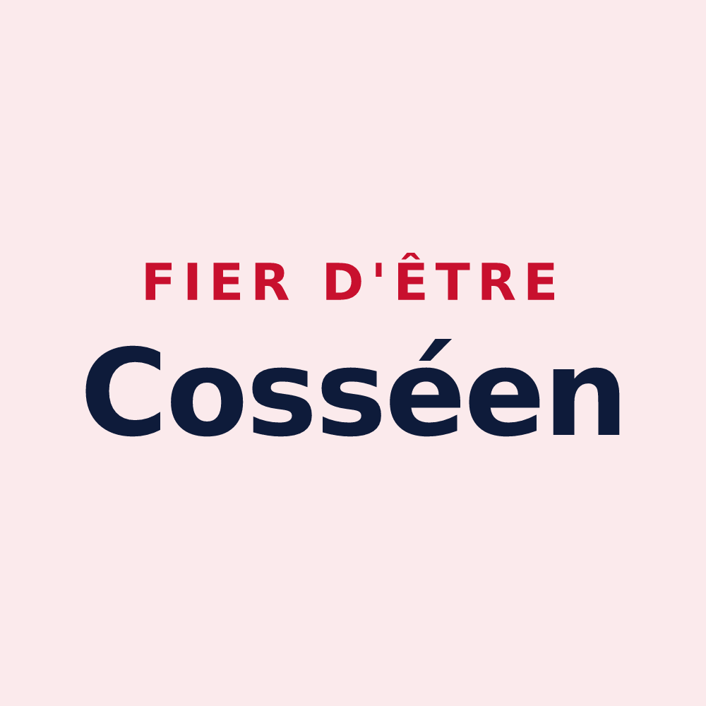 Magnet « Fier d'être Cosséen » — design pour Cossé-en-Champagne