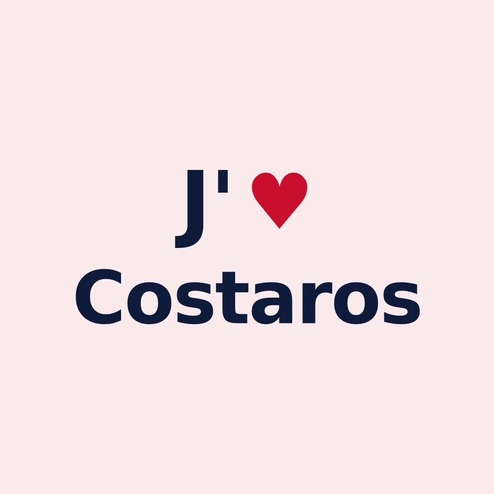 Magnet personnalisé Costaros — design J'aime Costaros