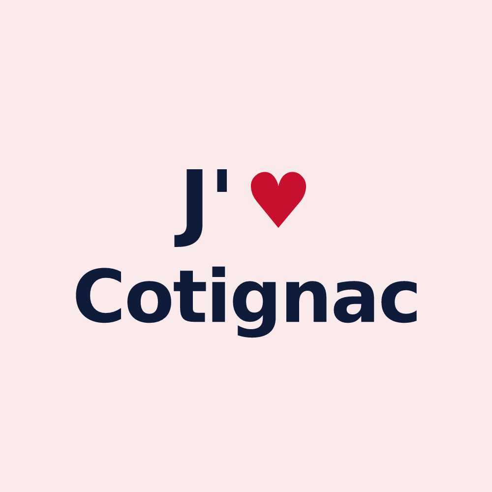 Magnet personnalisé Cotignac — design J'aime Cotignac