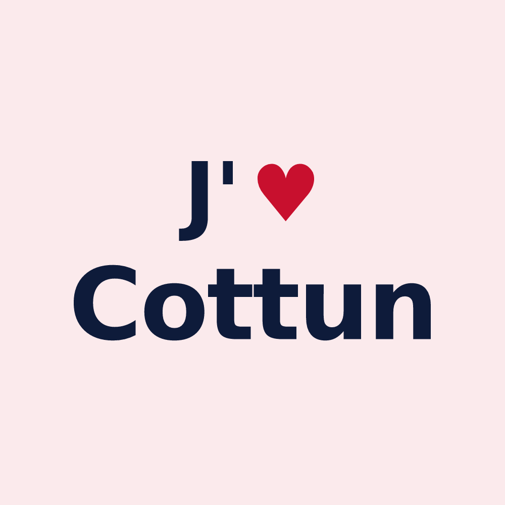 Magnet personnalisé Cottun — design J'aime Cottun