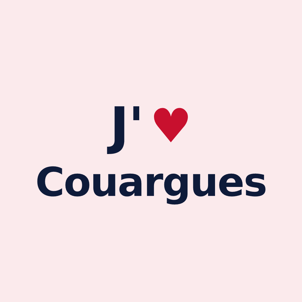 Magnet personnalisé Couargues — design « J'aime Couargues » imprimé sur le magnet