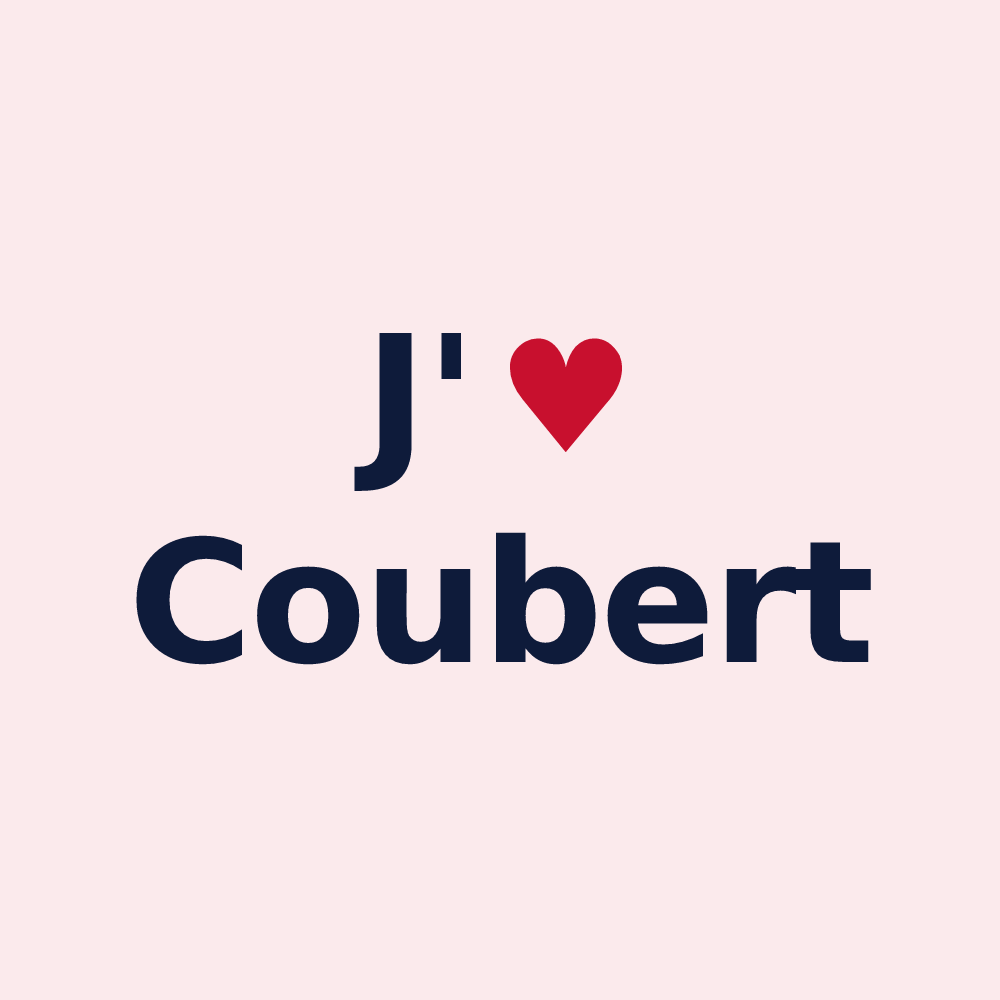 Magnet personnalisé Coubert — design J'aime Coubert