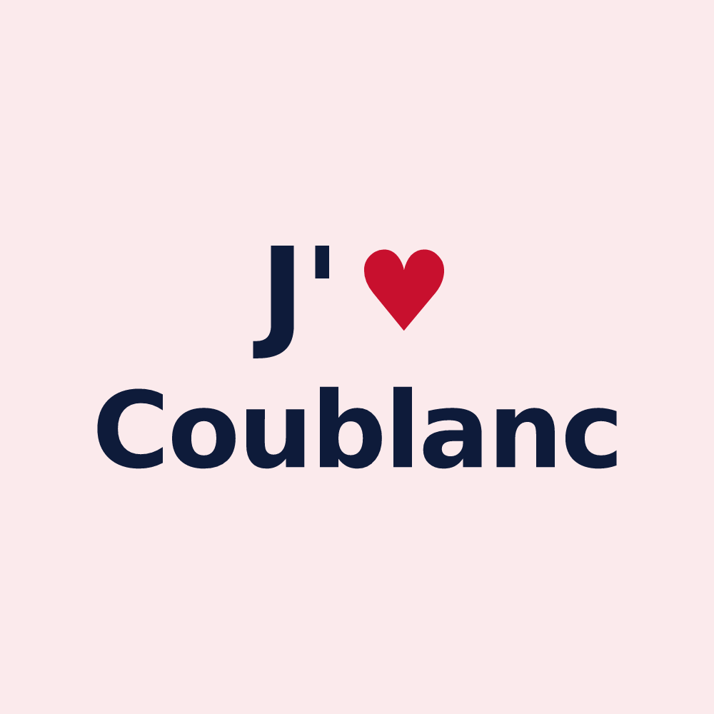 Magnet personnalisé Coublanc — design J'aime Coublanc