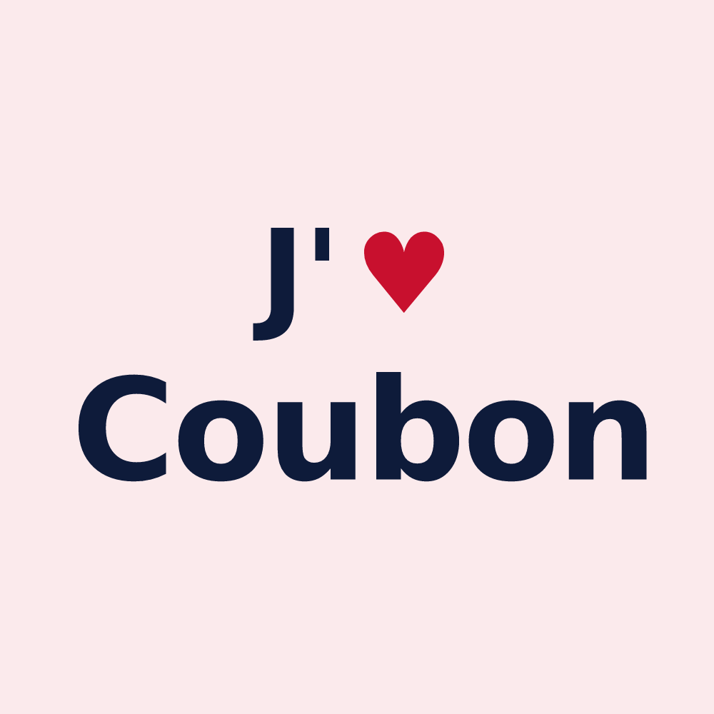 Magnet personnalisé Coubon — design J'aime Coubon