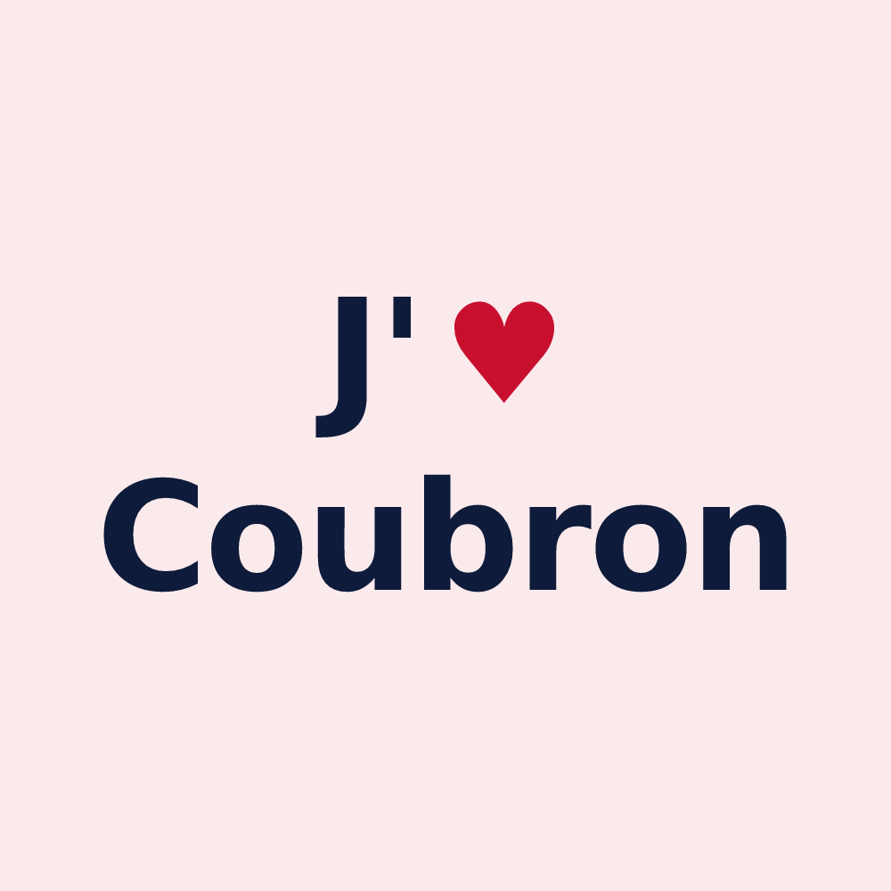 Magnet personnalisé Coubron — design J'aime Coubron