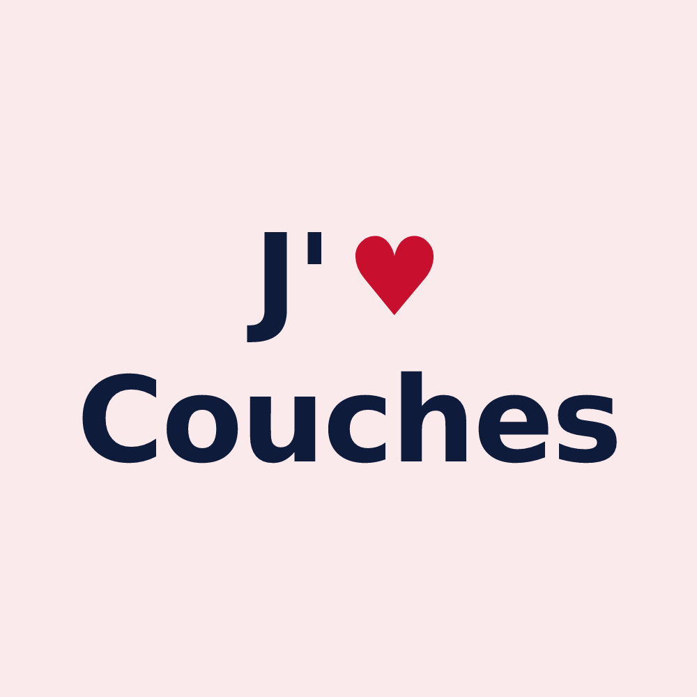 Magnet personnalisé Couches — design « J'aime Couches » imprimé sur le magnet