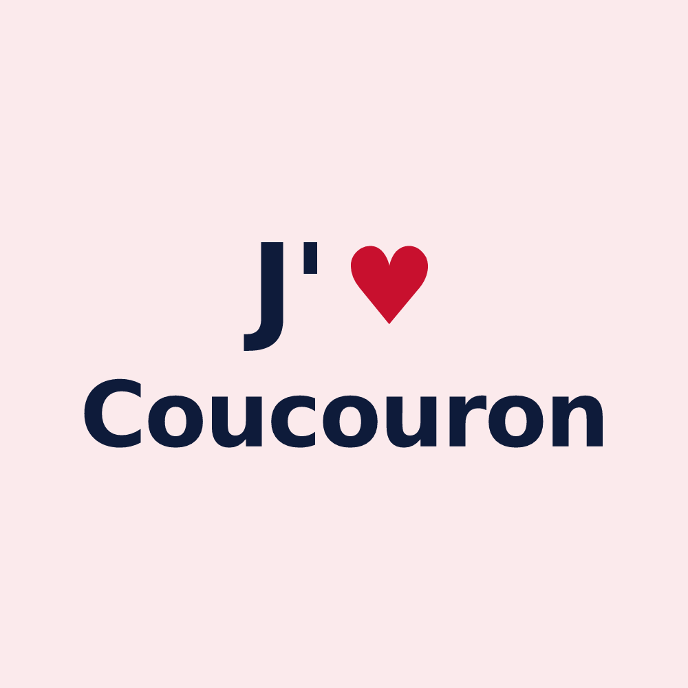 Magnet personnalisé Coucouron — design J'aime Coucouron