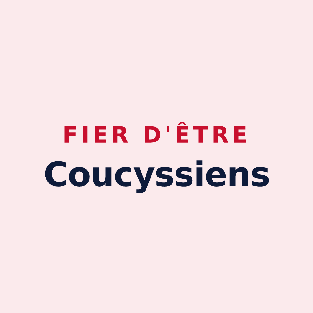 Magnet « Fier d'être Coucyssiens » — design pour Coucy-le-Château-Auffrique